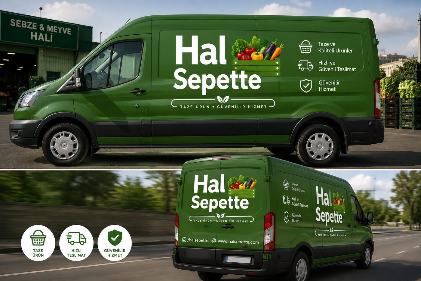 Hal Sepette teslimat araçları